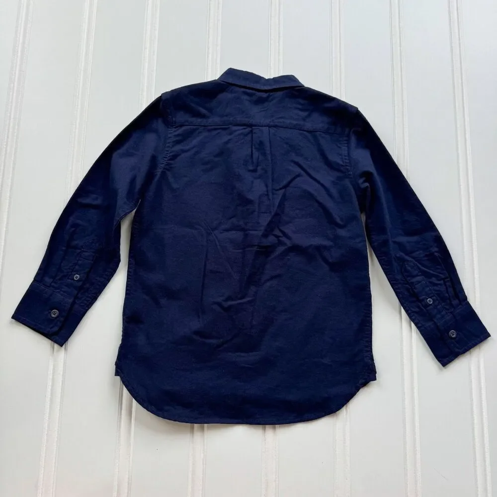 4/$10 - NWT Gap Kids Toddler Boys Navy Button Up Cotton Long Sleeve Shirt
